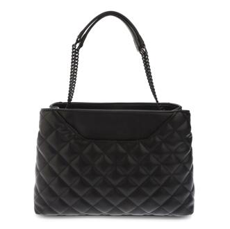 DKNY Nikki Leren Handtas (Zwart) - One Size