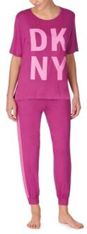 DKNY Only In DKNY T-shirt And Jogger Set * Actie * Zwart,Roze - X-Small,Medium,Large