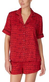 DKNY Only In DKNY Top And Boxer Pj Set * Actie * Rood,Roze - Small