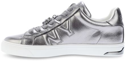 DKNY Women's DKNY Aisling Lace Up Trainers in Silver Zilver - EU 38 / UK 5