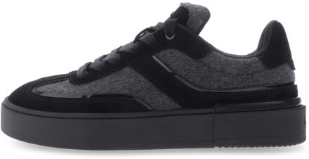DKNY Women's DKNY Bethan Lace Up Trainers in Black Grey Zwart - EU 37 / UK 4