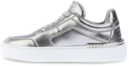 DKNY Women's DKNY Beverley Lace Up Trainers in Silver - maat Zilver