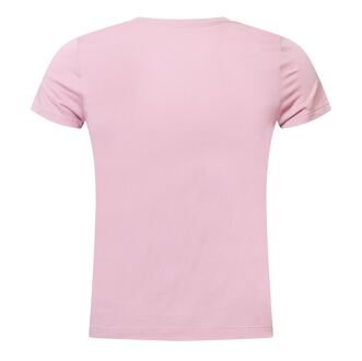 DKNY Women's DKNY Glitter Logo Crew T-Shirt in Pink Roze - M