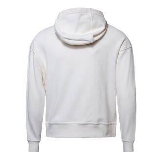 DKNY Women's DKNY Jeans Satin Applique Chainstitch Logo Hoodie in Beige - maat M