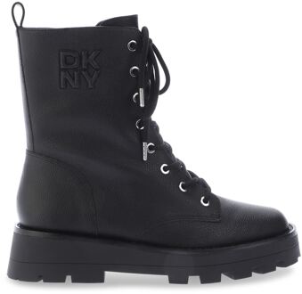 DKNY Women's DKNY Sejal Lace Up Boots in Black Zwart - EU 38 / UK 5
