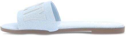 DKNY Women's DKNY Willow Flat Sliders in Light Blue - maat Blauw