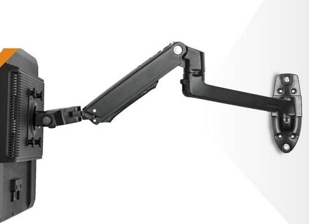DL-7012 10 "-27" Lcd Monitor Muurbeugel Tv Stand Aluminium 360 Draaien Volledige Motion Pivot Dubbele rekbaar Arm 1-10Kg zwart