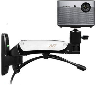 DL-F12PR 2-7Kg Universele Gasveer Gas Strut Tilt Projector Plafond Beugel Rack Aluminium 360 Graden draaien zilver