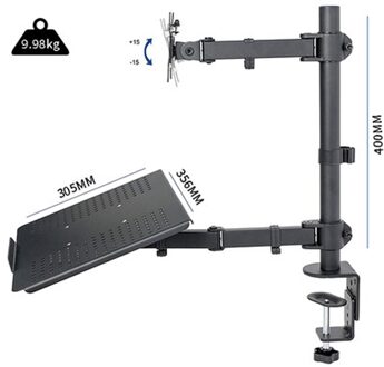 DL-GM800 Computer Sit-Stand Werk Station Desk Mount Laptop Table Stand Monitor Beugel Plank