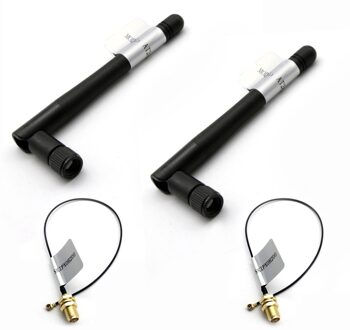 Dlenp 2.4 Ghz Antennawifi 2.4G Antenne Antenne RP-SMA Mannelijke Draadloze Router + 17 Cm Pci U. Fl Ipx Naar Rp Sma Male Pigtail Kabel