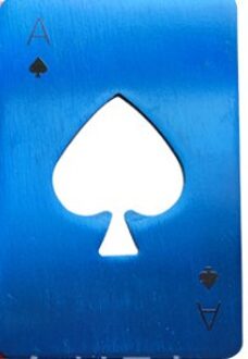 Dm 1Pcs Multi-Tool Poker Multifunctionele Pocket Kaart Fles Een Credit Bier Opener Gear Multi portemonnee Spade Multipurpose 20 blauw