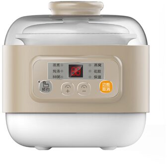 Dmwd 0.8L Mini Elektrische Fornuis 220V Keramische Soeppan Isoleren Water Stoofpot Eierkoker Voedsel Stoomboot Warmte Behoud 9.5H Instelling