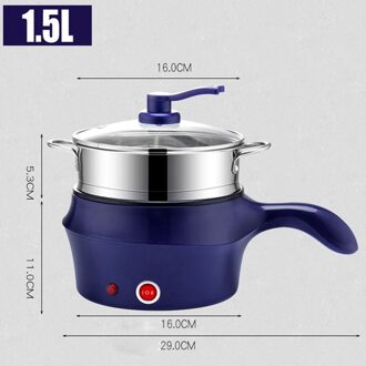 Dmwd 1.5L/2.5L Multifunctionele Elektrische Fornuis Voedsel Stoomboot Non-stick Soeppan Voor Sauting/Koekenpan/Stoven/Stoven/Stomen 1.5L 220V