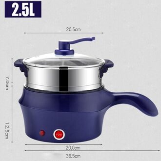 Dmwd 1.5L/2.5L Multifunctionele Elektrische Fornuis Voedsel Stoomboot Non-stick Soeppan Voor Sauting/Koekenpan/Stoven/Stoven/Stomen 2.5L 220V