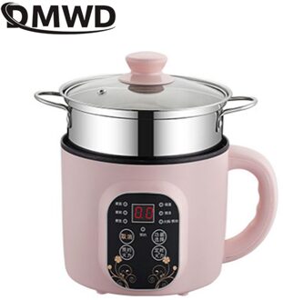 Dmwd 1.5L Mini Elektrische Multicooker Ontbijt Maker Noedels Fornuis Pot Pap Soep Kookpot Voor 1-2 mensen 220V Appointment