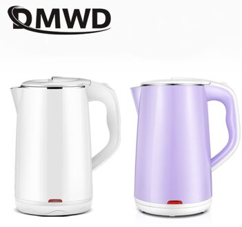 Dmwd 1.8L Waterkoker 304 Roestvrij Staal Auto Power-Off Thermische Instant Verwarming Kokend Pot Warm Water Boiler Theepot cup Eu wit