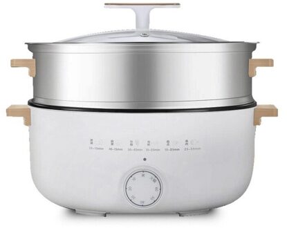 Dmwd 14L Huishoudelijke Elektrische Fornuis 3 Layer Stoomboot Pot Kokend Stoven Pot Crêpe Pannenkoek Maker 304 Rvs 220V 2 laag