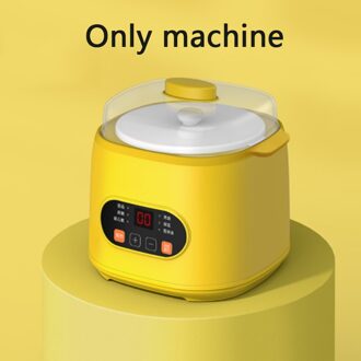 Dmwd 1L Huishoudelijke Elektrische Kookplaat Mini Kookpan Pap Vogelnest Koken Machine Soeppan Ontbijt Maker 24H afspraak geel machine