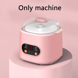 Dmwd 1L Huishoudelijke Elektrische Kookplaat Mini Kookpan Pap Vogelnest Koken Machine Soeppan Ontbijt Maker 24H afspraak roze machine
