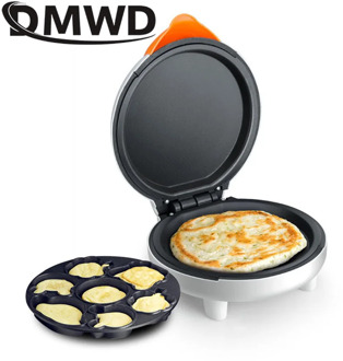 DMWD 2 in 1 Cartoon cake Crepe Maker Muffin Pancake Automatic Baked Pizza Cooker Cake Machine Multifunction baking breakfast pan