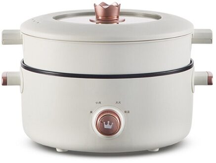 Dmwd 3L Multifunctionele Elektrische Kookplaat Mini Koekenpan Non-stick Voedsel Stoomboot Koekenpan Kokend Stoven Pot Pot Noedels 220V met steam