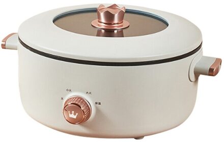 Dmwd 3L Multifunctionele Elektrische Kookplaat Mini Koekenpan Non-stick Voedsel Stoomboot Koekenpan Kokend Stoven Pot Pot Noedels 220V Whitout steamer