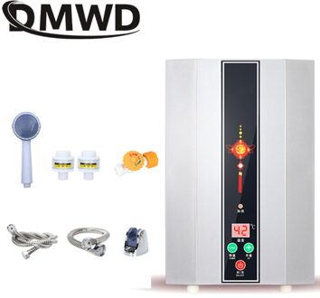 Dmwd 5500W Instant Elektrische Mini Tankless Boiler Momentane Watering Verwarming Kraan Douche Keuken Badkamer Led Display