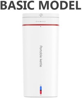 Dmwd Draagbare Elektrische Waterkoker 500Ml Thermische Cup Koffie Ketel Isolatie Water Fles Voor Reizen Keuken Apparaat 100-240V Basic wit