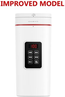 Dmwd Draagbare Elektrische Waterkoker 500Ml Thermische Cup Koffie Ketel Isolatie Water Fles Voor Reizen Keuken Apparaat 100-240V Improved wit