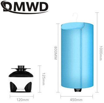 DMWD Electric Clothes Dryer Laundry Air Fan Heater Warmer Folding Wardrobe Dehydrator Baby Cloth Drying Machine Rack EU US Plug