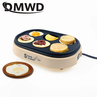 DMWD Electric Eggs Roasted Hamburger Machine Red Beans Cake Crepe Maker MINI Pie Pancake Baking Fried Egg Omelette Frying Pan EU