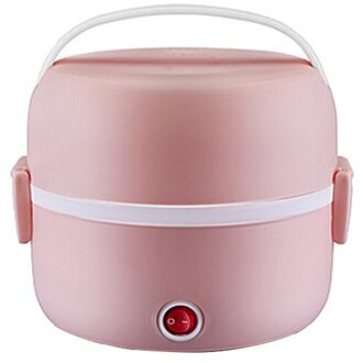 Dmwd Elektrische 2L Mini Rijstkoker Rvs 2/3 Lagen Voedsel Warmer Stoomboot Draagbare Automatische Verwarming Isolatie Lunchbox geel