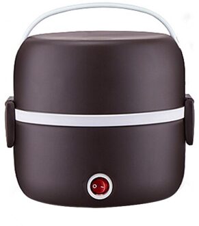 Dmwd Elektrische 2L Mini Rijstkoker Rvs 2/3 Lagen Voedsel Warmer Stoomboot Draagbare Automatische Verwarming Isolatie Lunchbox wit