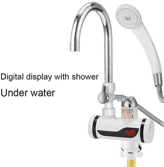 Dmwd Elektrische Onmiddellijke Douche Boiler Instant Water Kraan Keuken Elektrische Kraan Water Verwarming Momentane Heater 3000W met douche Under