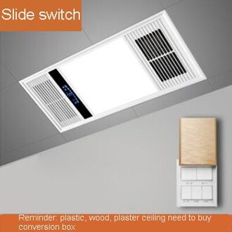 Dmwd Led Bad Heater Plafondlamp Badkamer Ventilator Ventilator & Cold Wind Snelle Verwarming Kachel Radiator Warmer Extractor slide swith wit
