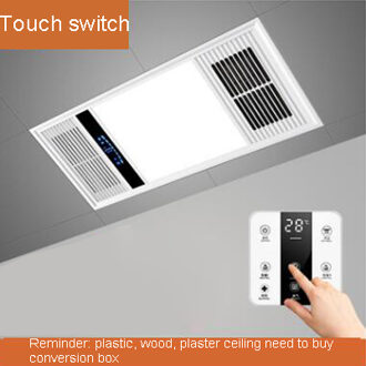 Dmwd Led Bad Heater Plafondlamp Badkamer Ventilator Ventilator & Cold Wind Snelle Verwarming Kachel Radiator Warmer Extractor touch switch wit
