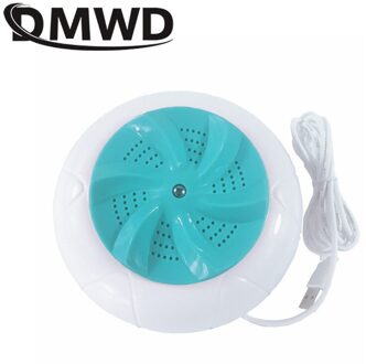Dmwd Mini Ultrasone Wasmachine Automatische Wasmachine Voorkomen Kronkelende Wave Wiel Wasmachine Draagbare Huishoudelijke Slaapzaal cyaan-blauw