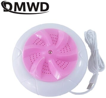 Dmwd Mini Ultrasone Wasmachine Automatische Wasmachine Voorkomen Kronkelende Wave Wiel Wasmachine Draagbare Huishoudelijke Slaapzaal Roze