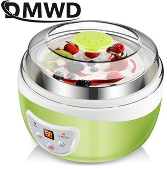Dmwd Multifunctionele Elektrische Yoghurt Maker Timing Natto Rijst Wijn Machine Automatische Yoghurt Vergister Met 4 Leben Glas Cups Eu groen nee 4 cup