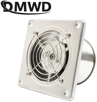 DMWD Stainless Steel 4 Inch Exhaust Fan 4'' Toilet Kitchen Bathroom Hanging Wall Window Duct Fan Air Ventilator Extractor Blower