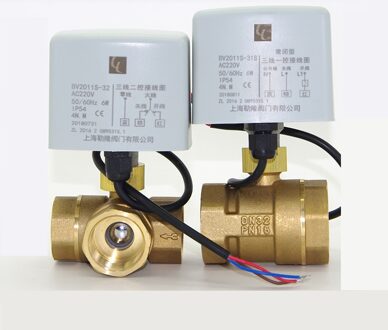 DN15 DN20 DN25 3 Manier 3 Draden 2 Controle Elektrische Kogelkraan, messing Motorkogelklep 2 Way Switch Type Kleppen 2 ct DN20 AC220 2manier