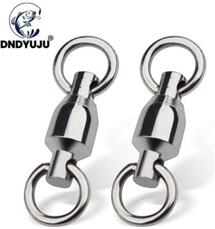 Dndyuju 10Pcs Vissen Swivel Heavy Duty Ball Bearing Swivel Met Solid Ring Connector Rvs Kralen Vissen Haak Visgerei Size 3(19mm 33kg)