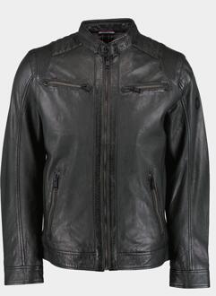 Dnr Lederen jack beige leather jacket 394/6 Groen - 50