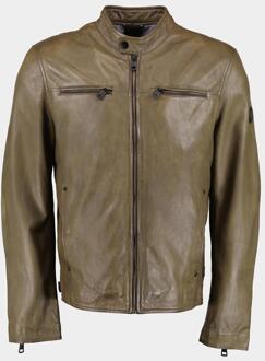 Dnr Lederen jack leather jacket 360/683 Groen - 52