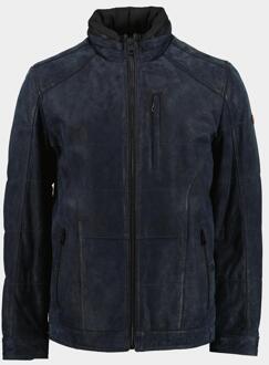 Dnr Lederen jack leather jacket 42752/799 Blauw - 50