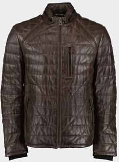 Dnr Lederen jack leather jacket 52215.2/580 Bruin - 50