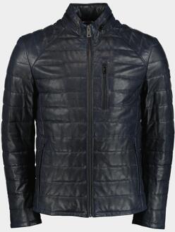Dnr Lederen jack leather jacket 52290/780 Blauw - 48