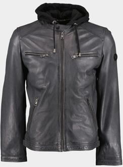 Dnr Lederen jack leather jacket 52300/980 Grijs - 54