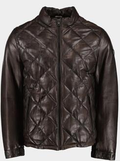 Dnr Lederen jack leather jacket 52332/580 Bruin - 50