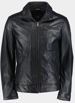 Dnr Lederen jack leather jacket 52434/790 Blauw